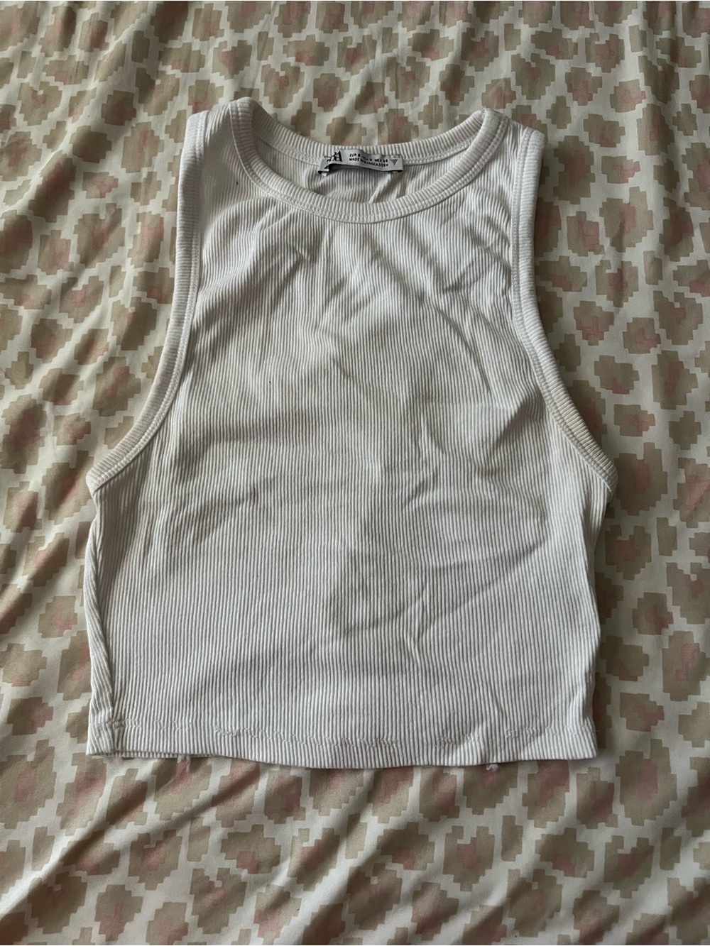 ZARA White Tank Top - Feminine Cropped Sleeveless
